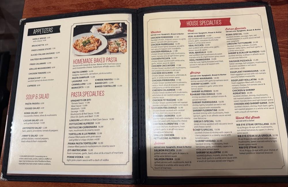 Roma Italian Restaurant Menu image 1
