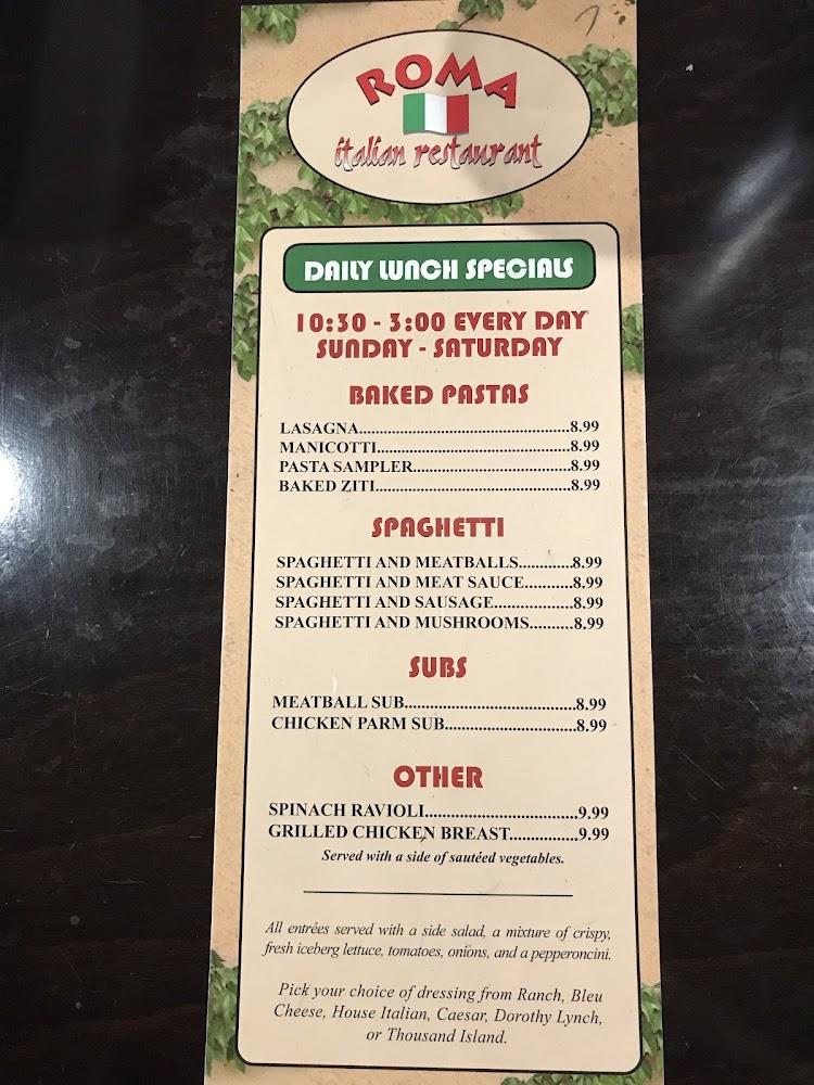 Roma Italian Restaurant Menu image 4
